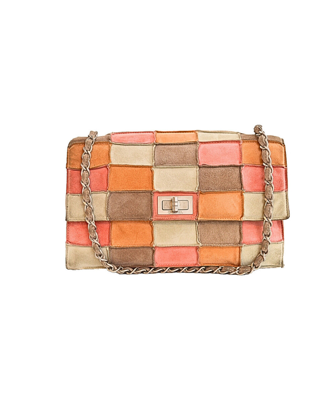 Chanel Suede Shoulder bag 2.55 line chain Multicolor Flat Bag Women